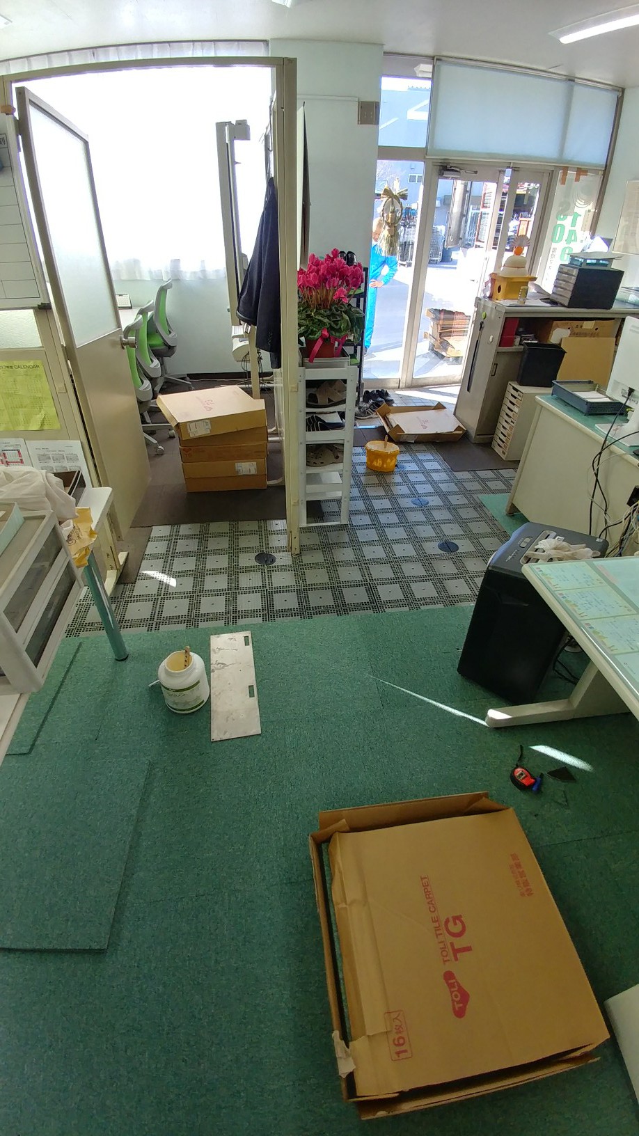 カーペット前