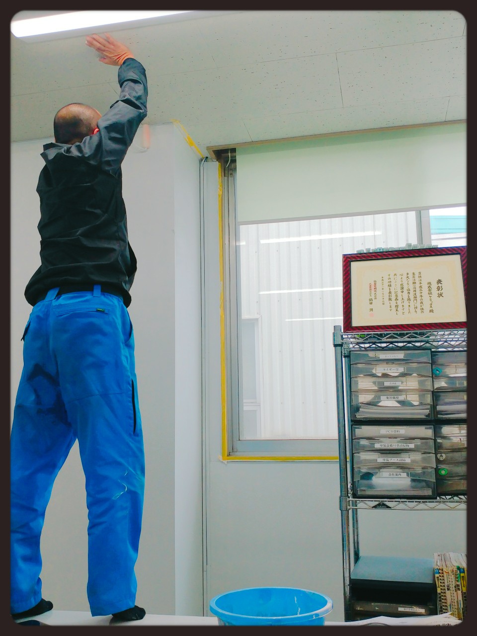 壁塗り作業②